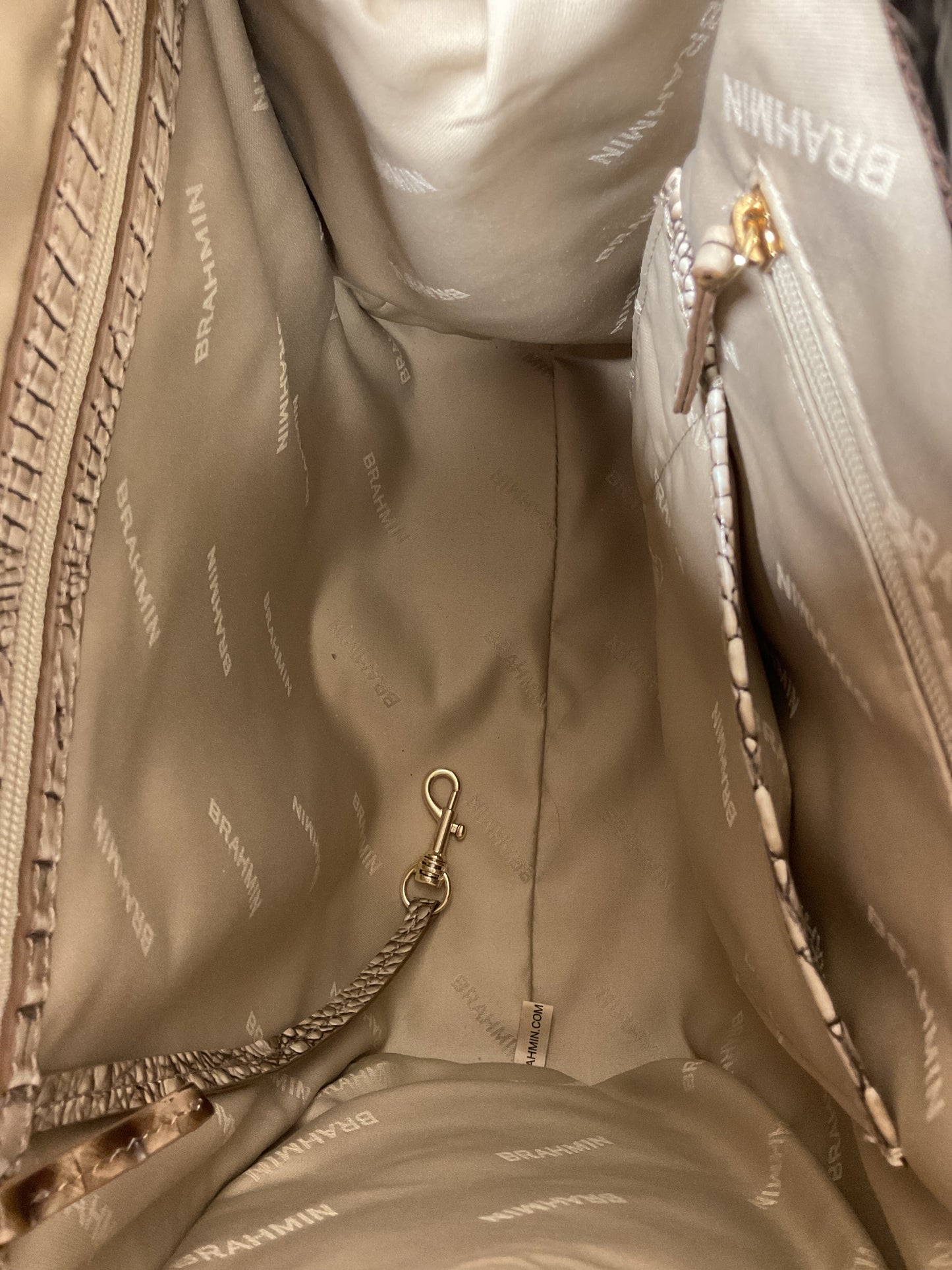 Handbag Designer By Brahmin In Brown, Size:Large