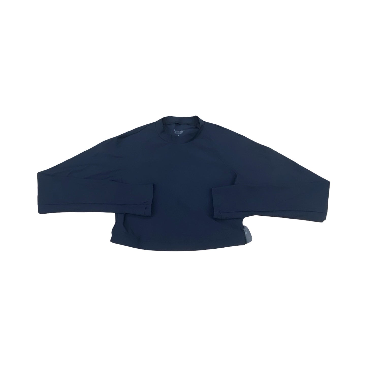 Athletic Top Ls Collar By Athleta In Black, Size:M
