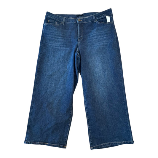 Jeans Cropped By D Jeans In Blue Denim, Size:20