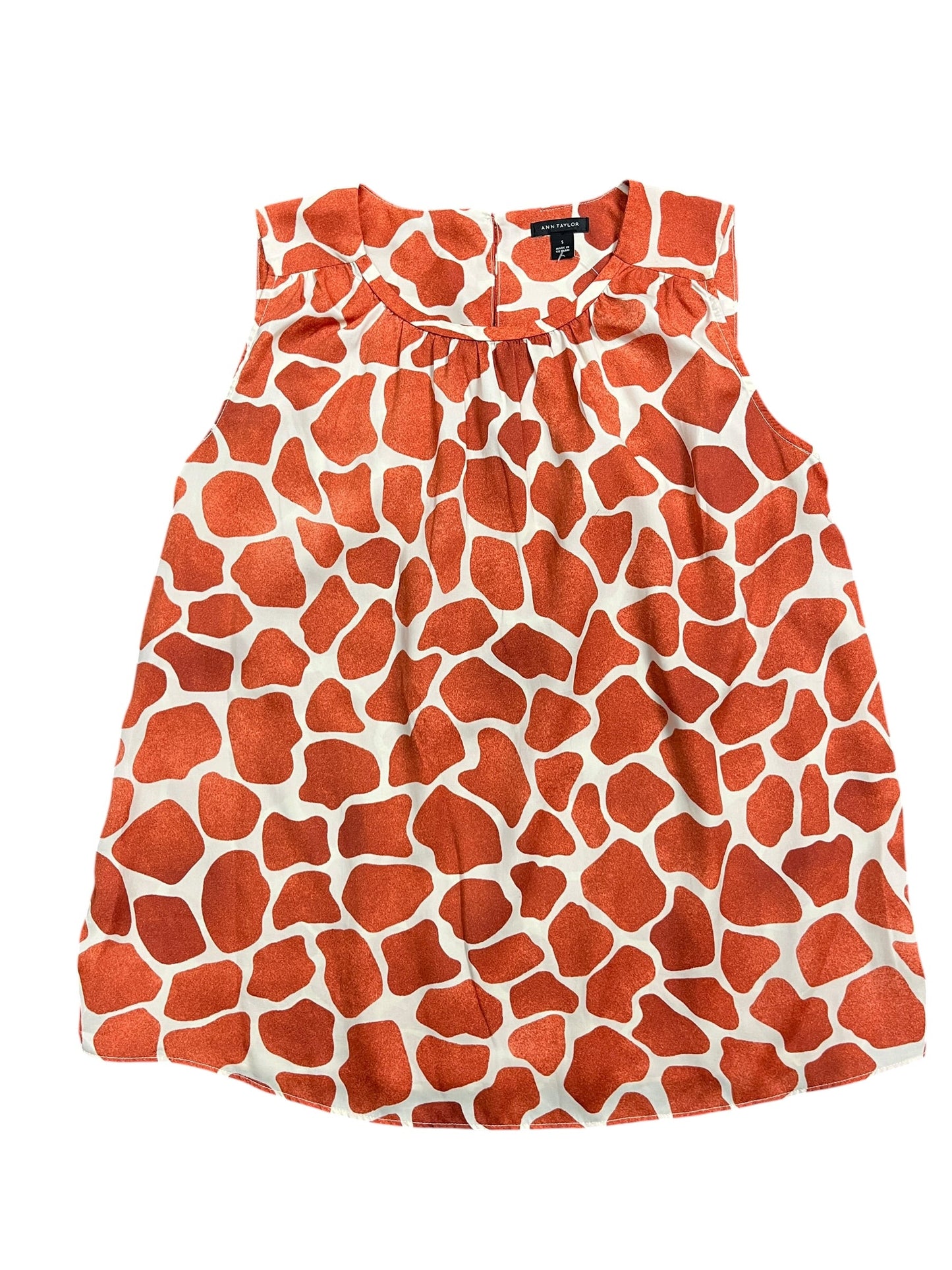 Blouse Sleeveless By Ann Taylor In Animal Print, Size:S