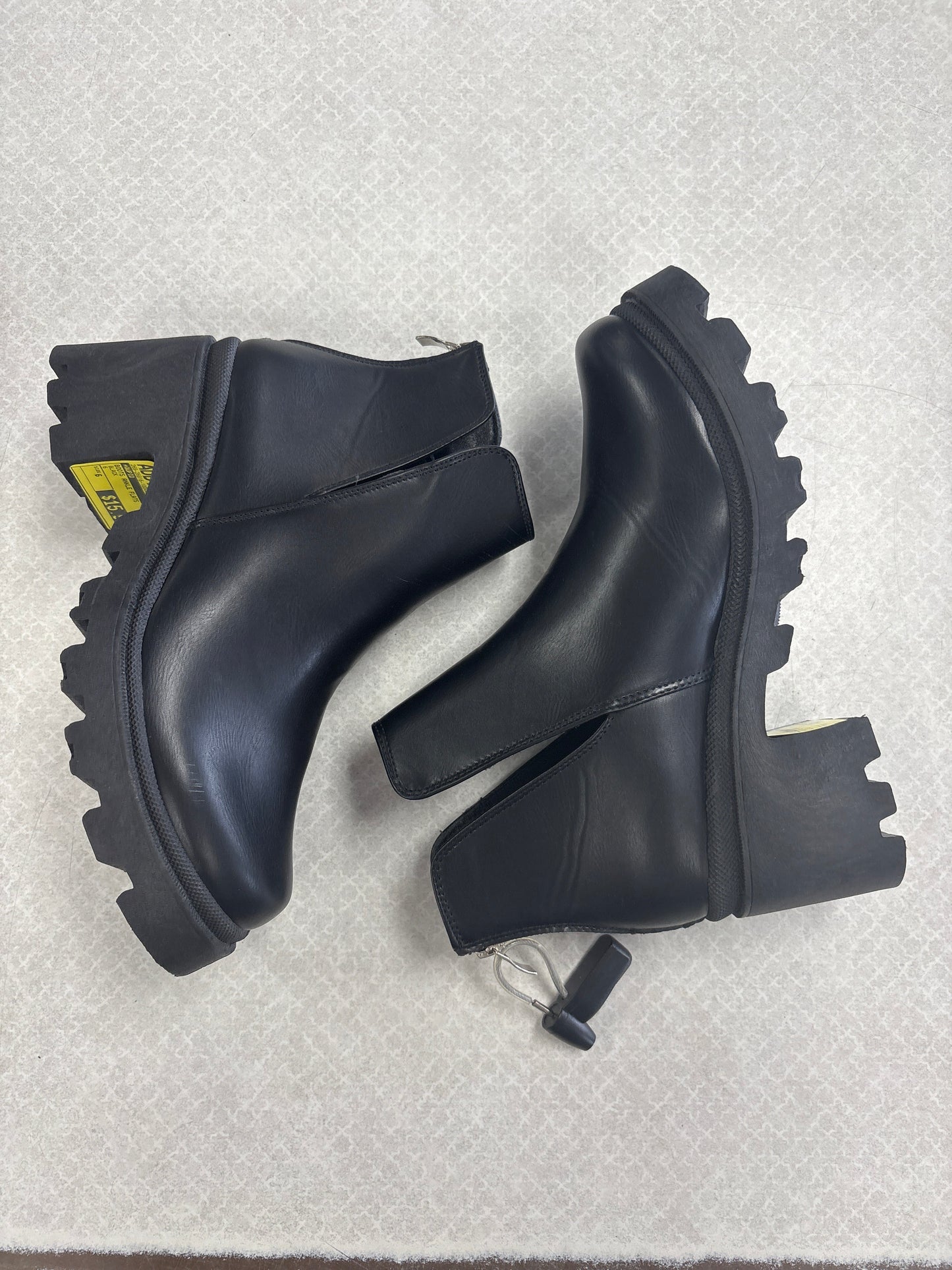 BOOTS ANKLE FLATS by QUPID In BLACK, Size: 6