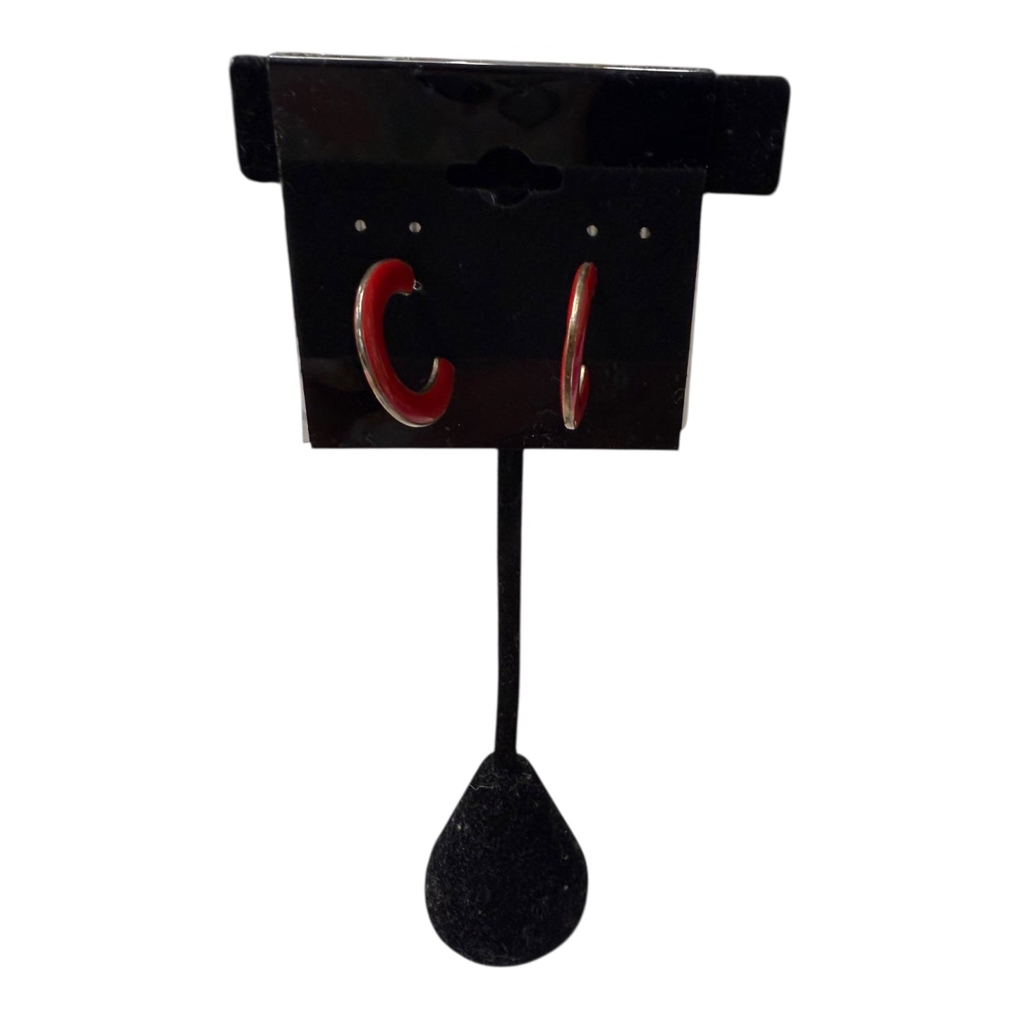 Earrings Hoop  In Red