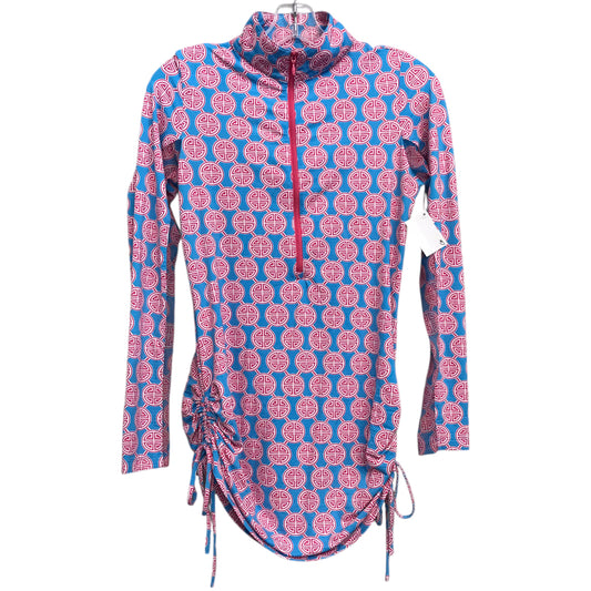 Athletic Top Ls Collar By Ibkul In Blue & Pink, Size:Xs
