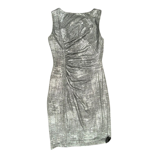 Dress Party Midi By Calvin Klein In Silver, Size:4