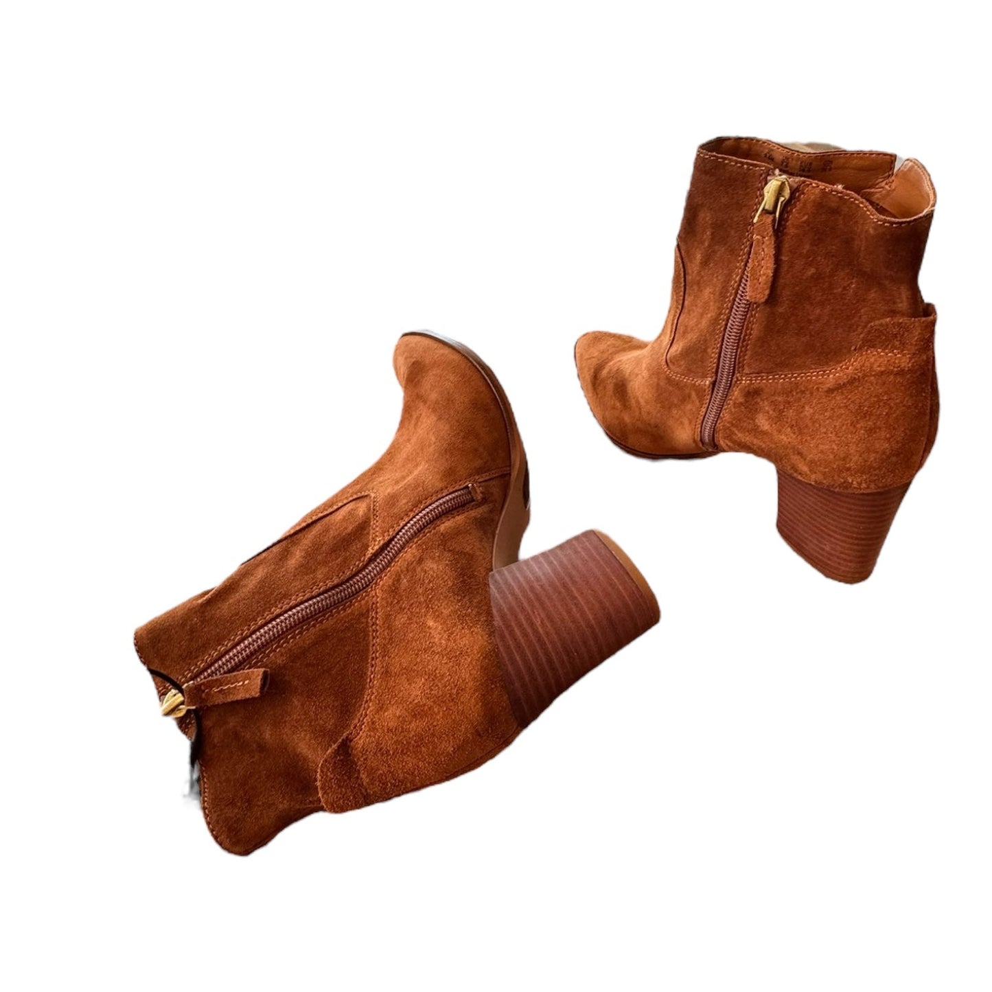 Boots Ankle Heels By Franco Sarto In Brown, Size:9.5
