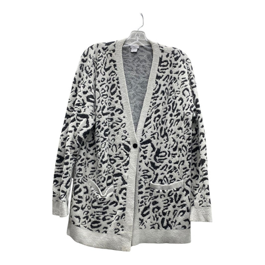 Sweater Cardigan By Chicos In Grey, Size:M