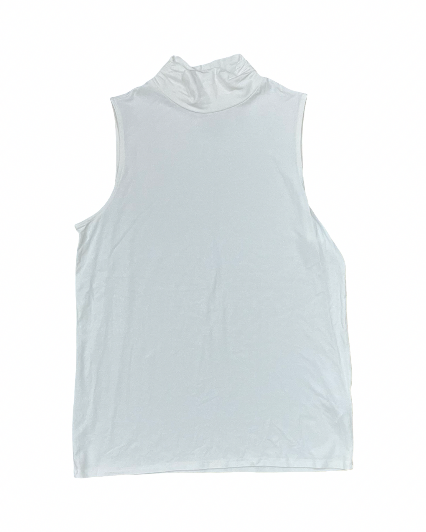 Top Sleeveless By Chicos In White, Size:M