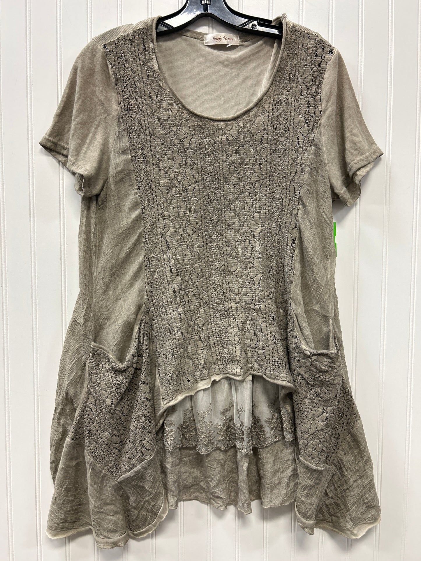 Dress Casual Midi By Simply Couture In Taupe, Size:L