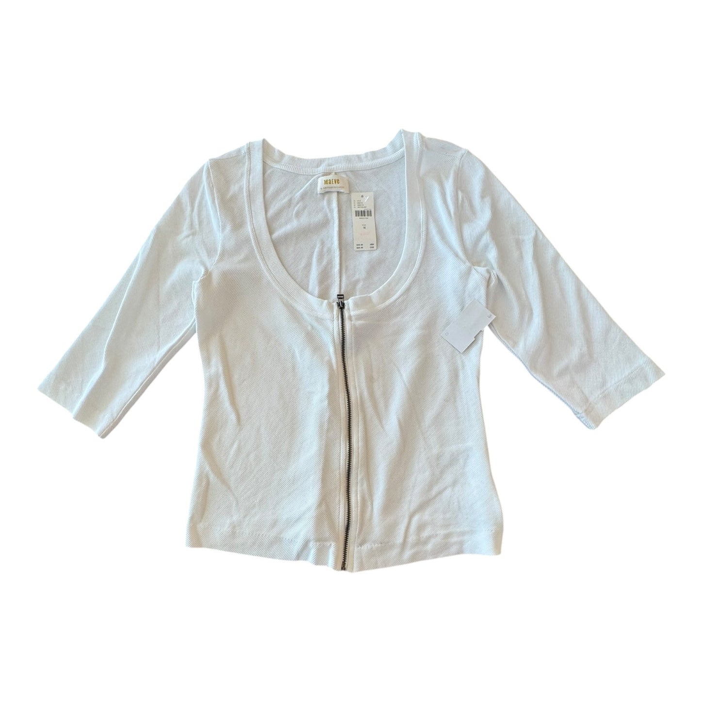 Top 3/4 Sleeve By Maeve In White, Size:M