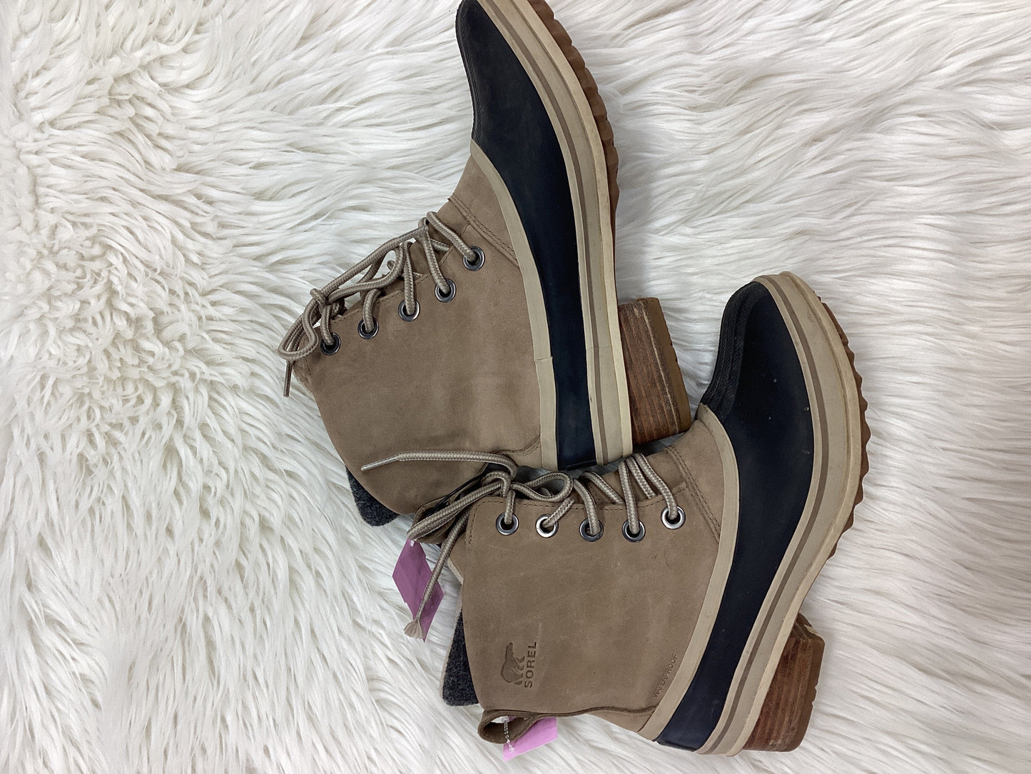 Boots Snow By Sorel In Taupe, Size:8.5