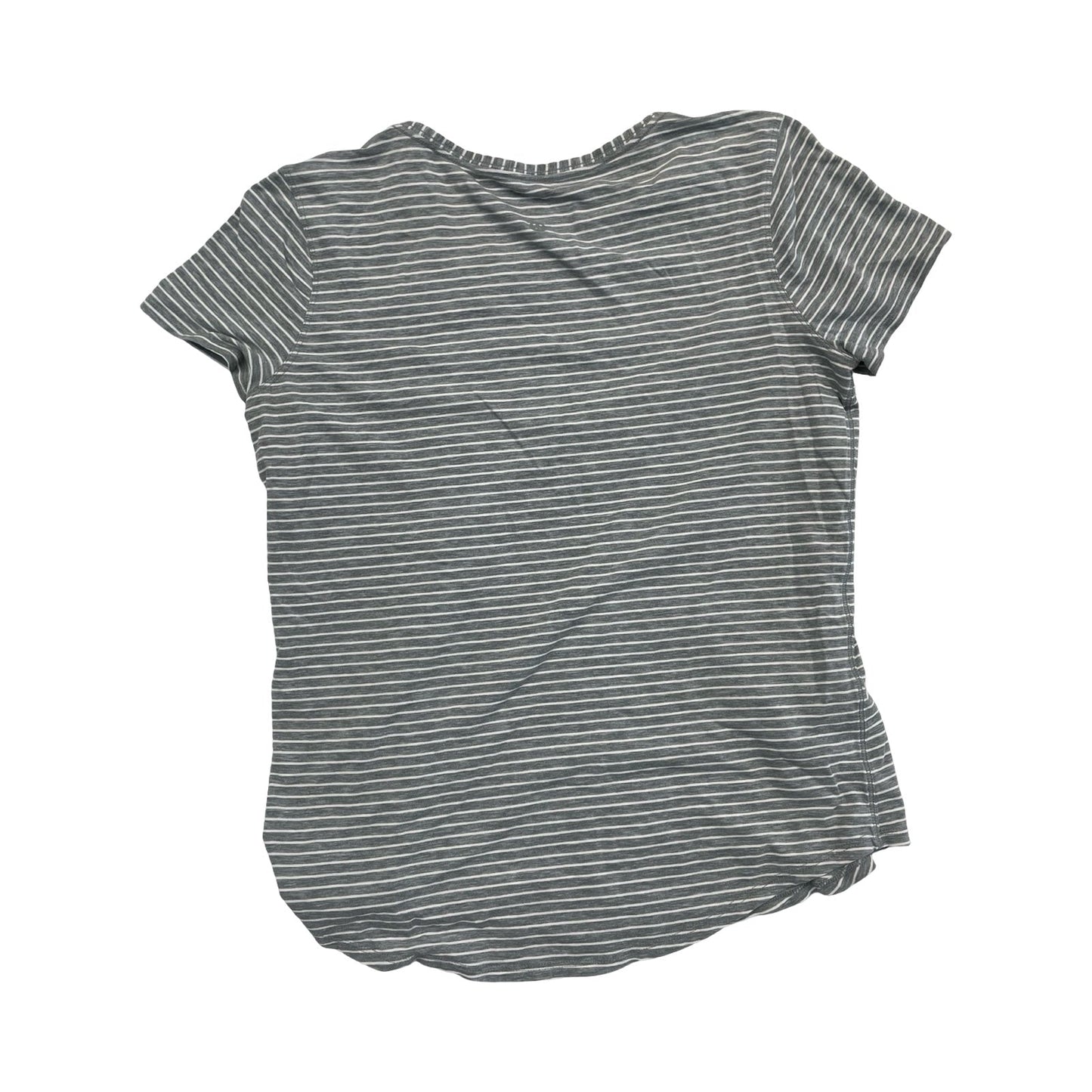 Athletic Top Ss By Lululemon In Striped Pattern, Size:6