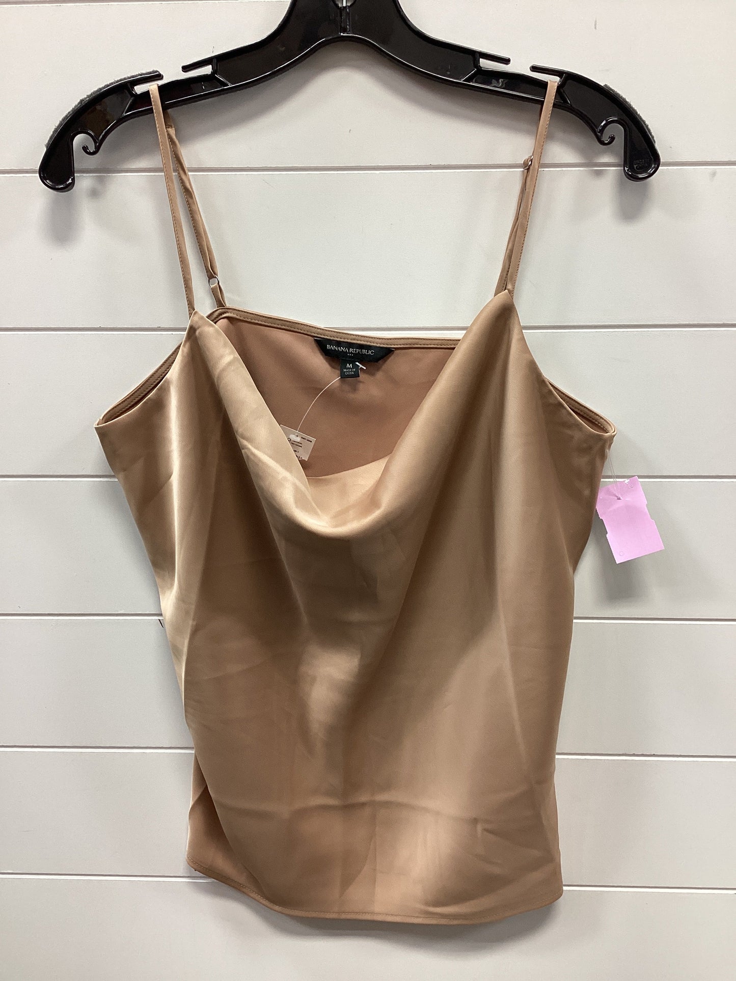Top Sleeveless By Banana Republic In Tan, Size:M