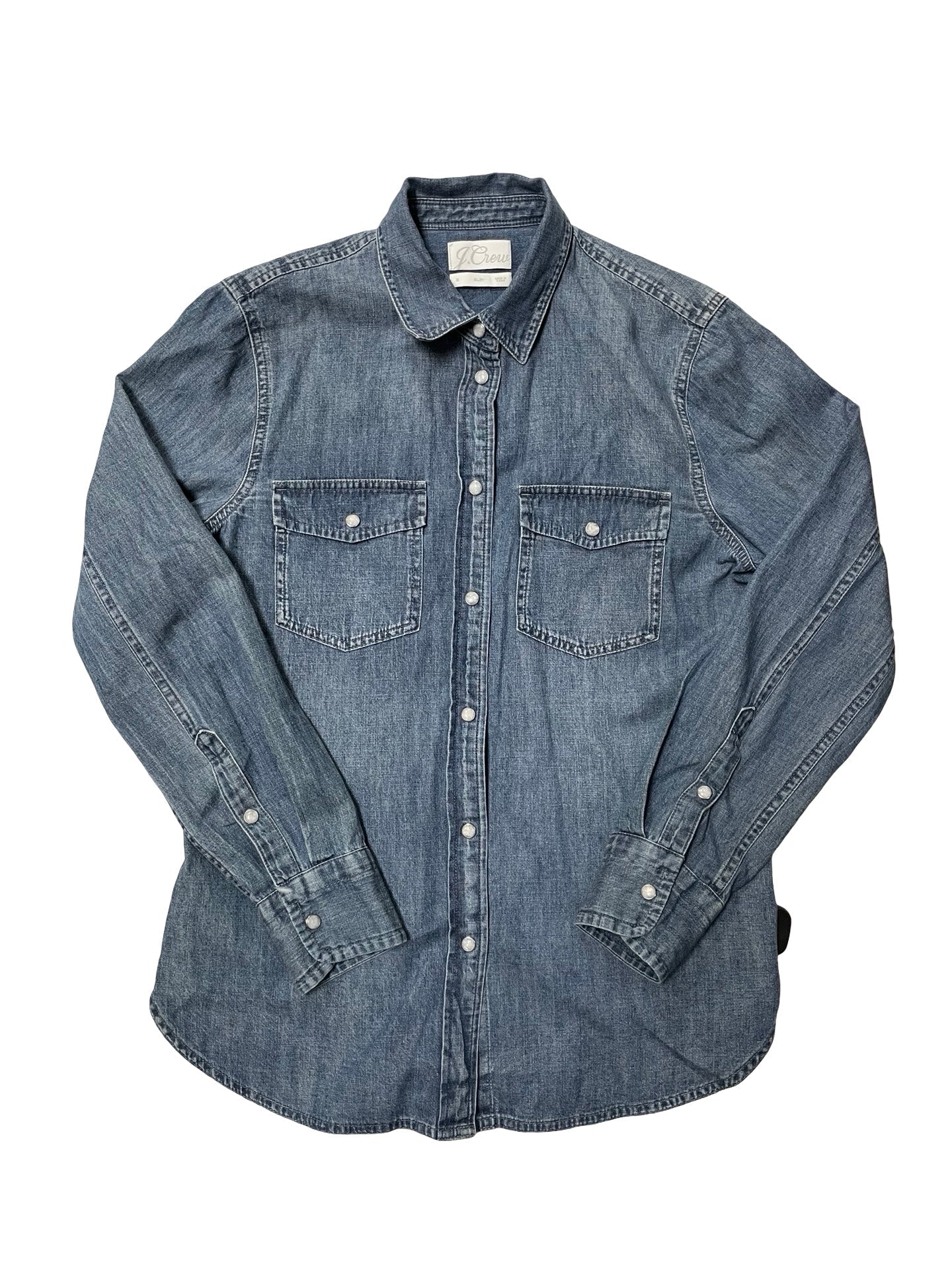 Top Ls By J. Crew In Blue Denim, Size:S