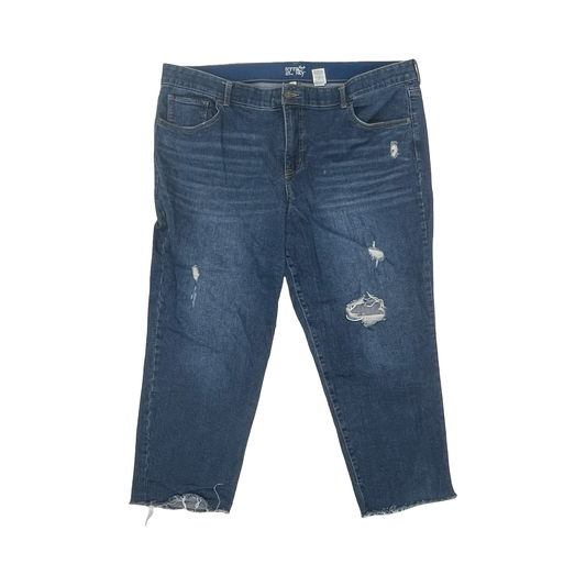 Jeans Boyfriend By Terra & Sky In Blue Denim, Size:22