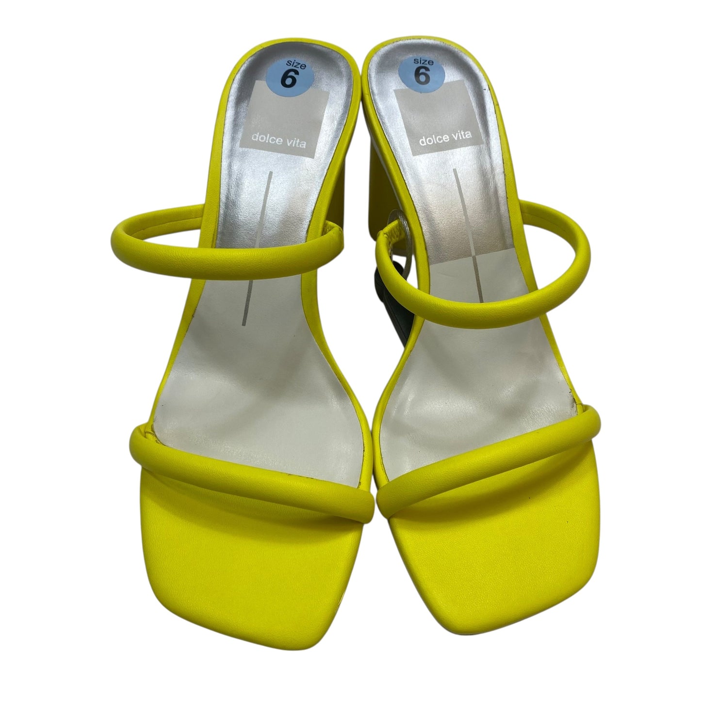 Sandals Heels Block By Dolce Vita In Yellow, Size:6