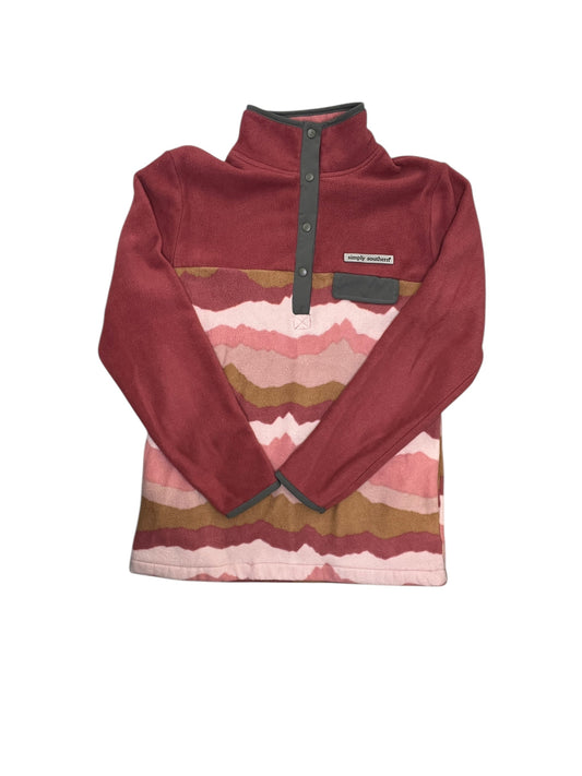 Sweatshirt Collar By Simply Southern In Pink, Size:S