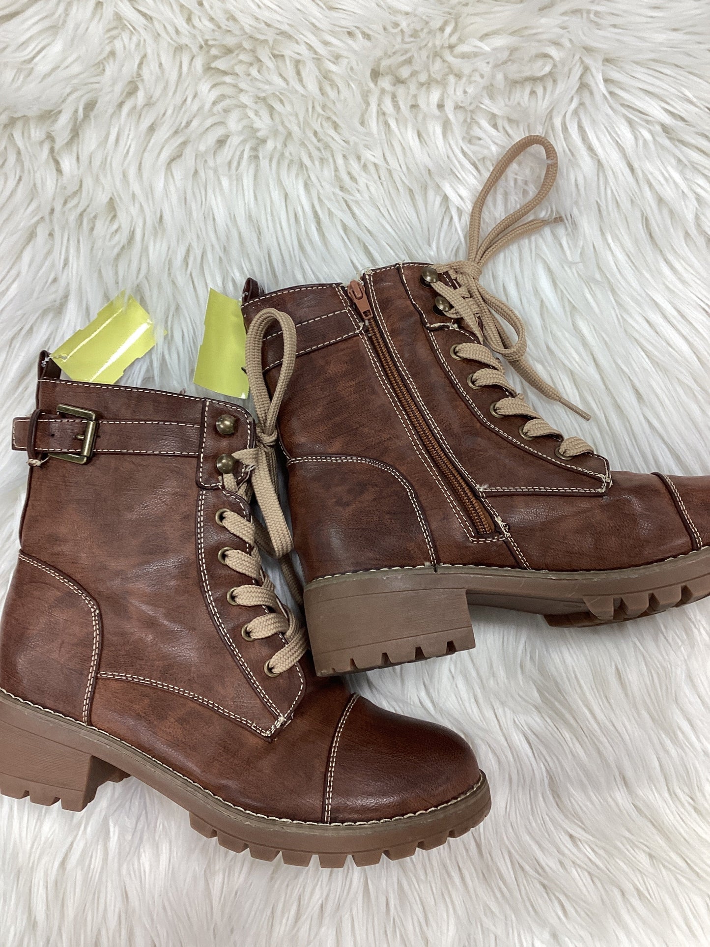 Boots Combat By Cmc In Brown, Size:10
