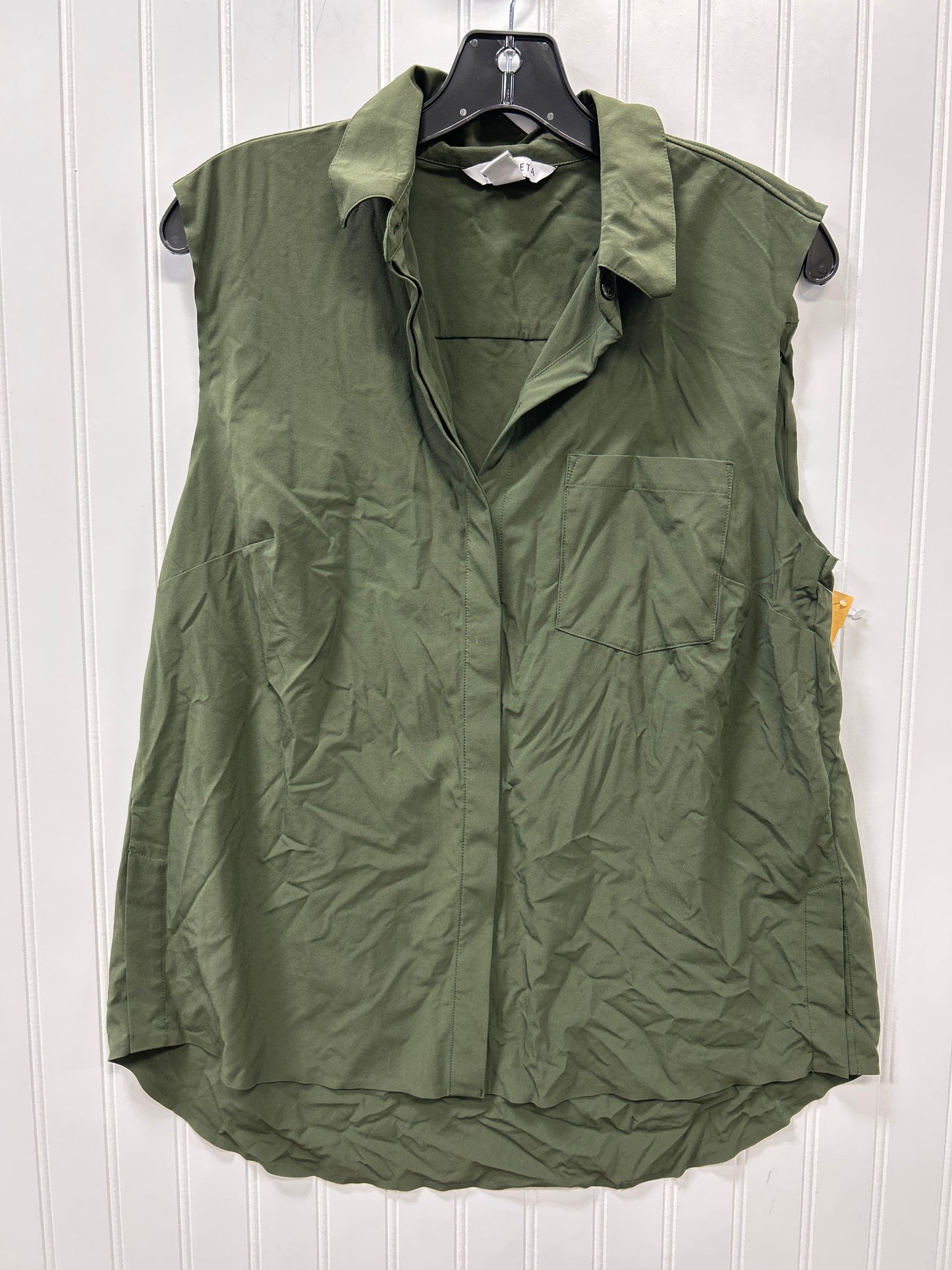 Top Sleeveless By Athleta In Green, Size:M