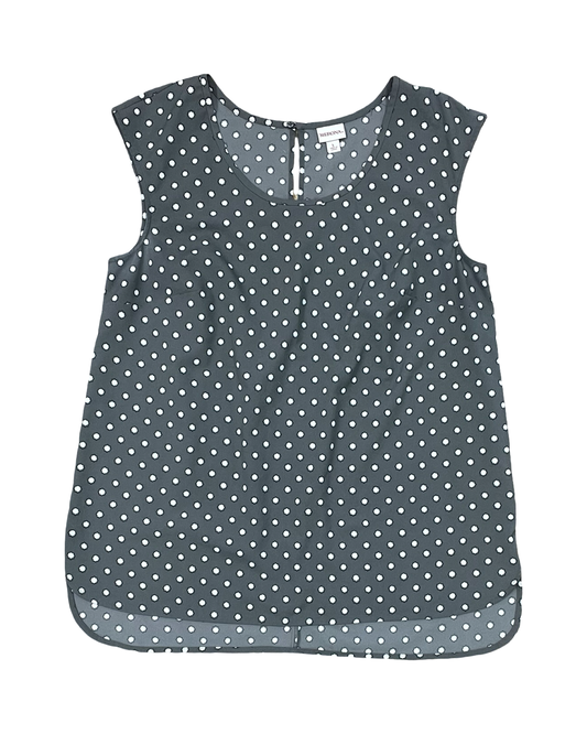 Top Sleeveless By Merona In Grey & White, Size:L