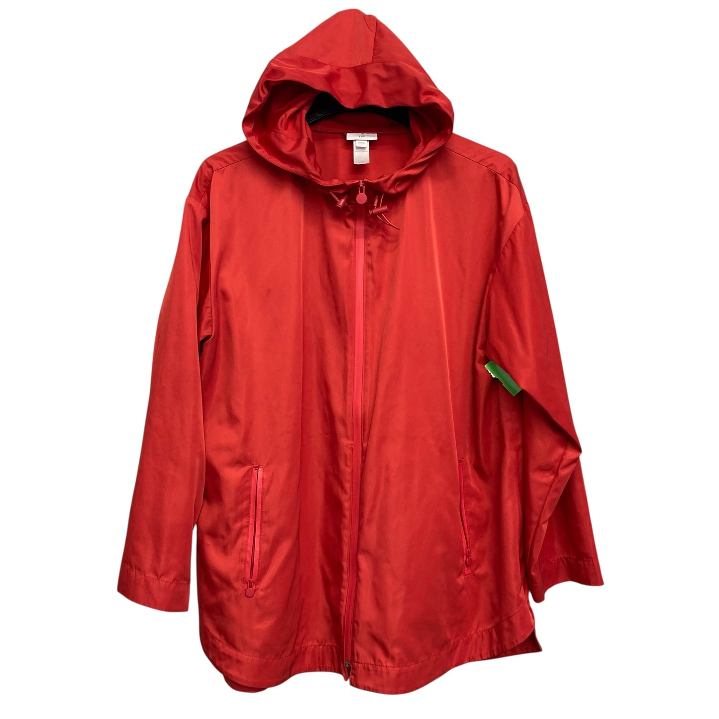 Jacket Windbreaker By J. Jill In Red, Size:L