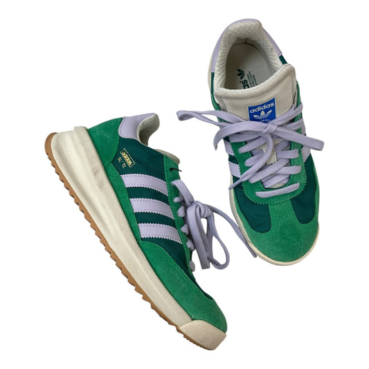 Shoes Athletic By Adidas In Green & Tan, Size:7.5