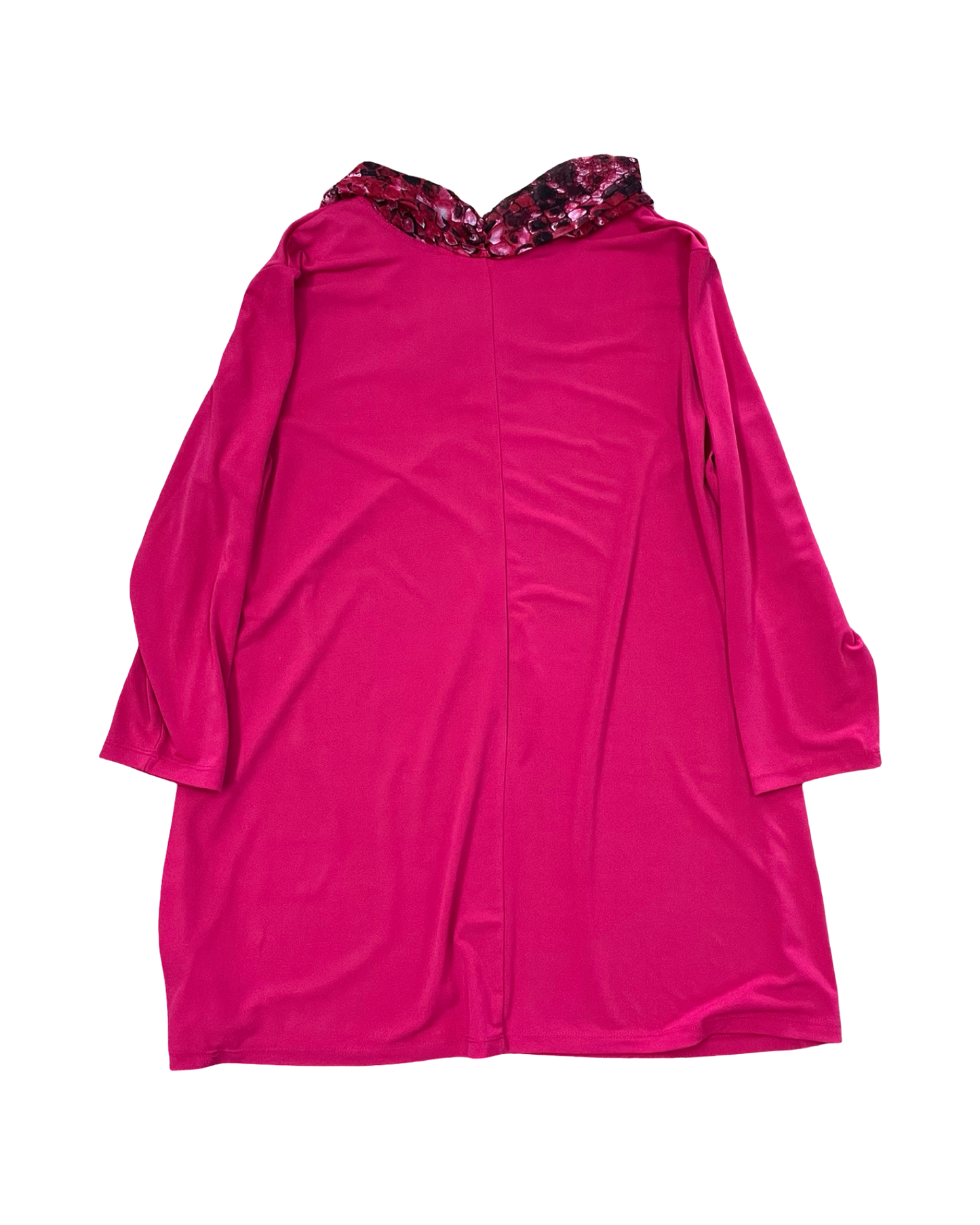 Tunic 3/4 Sleeve By Susan Graver In Pink, Size:M