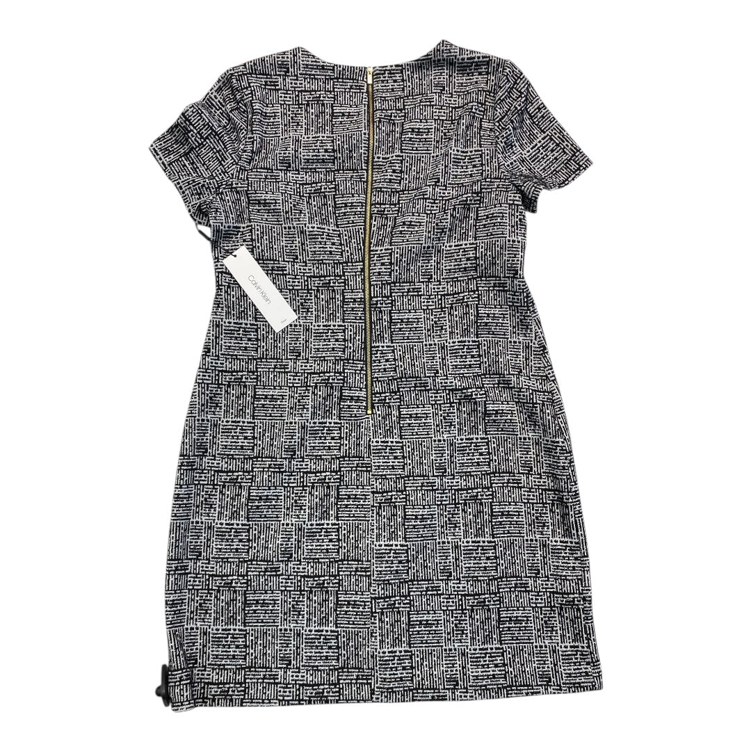 Dress Casual Short By Calvin Klein In Black & White, Size:12