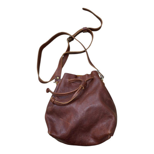 Handbag Leather By Portland Leather In Brown, Size:Medium