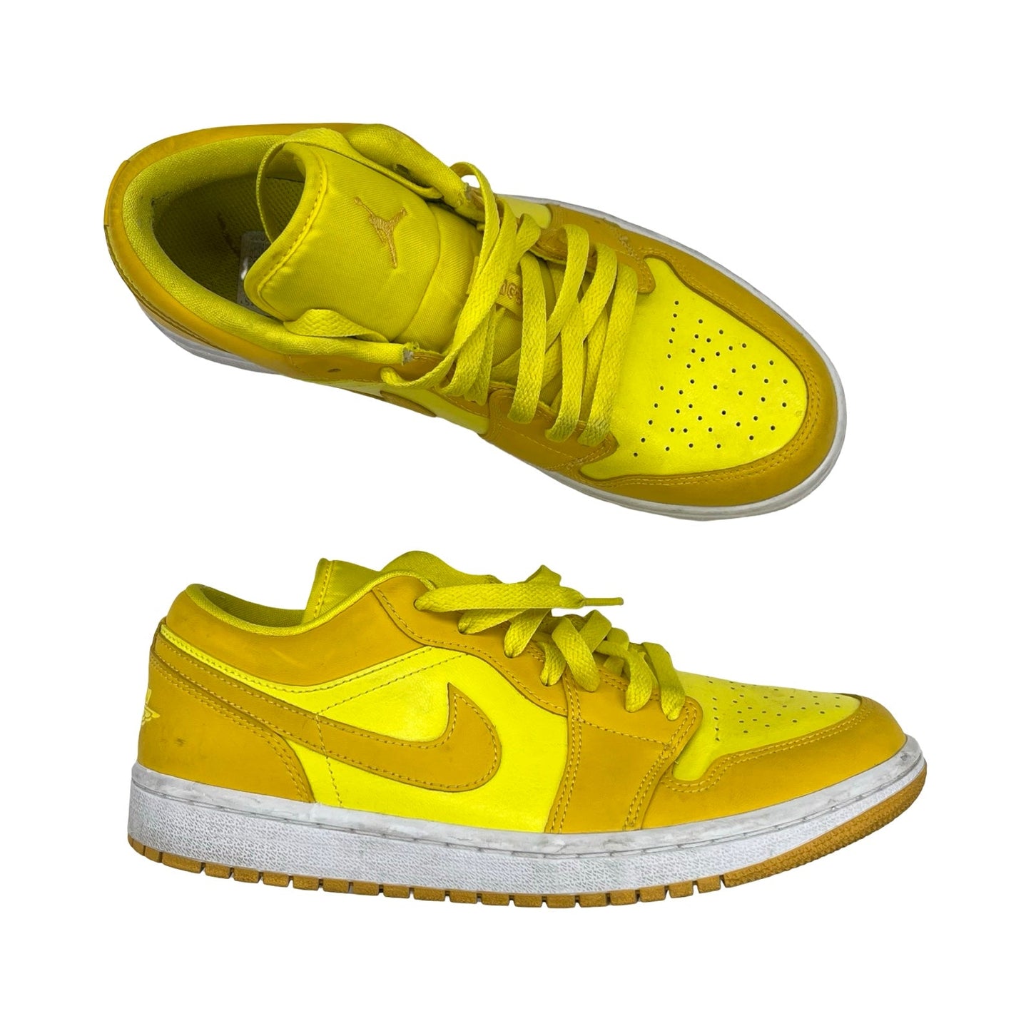 Shoes Luxury Designer By Jordan In Yellow, Size:9