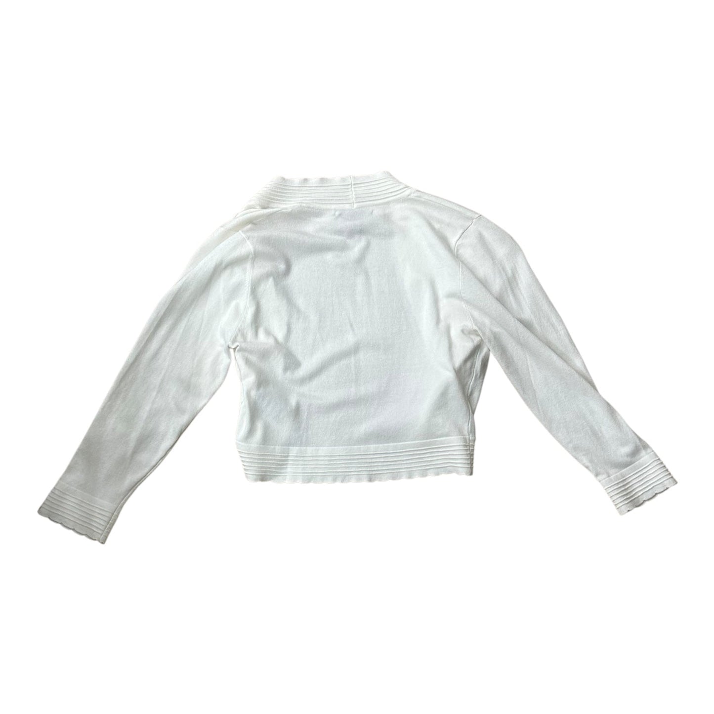 Sweater Cardigan By Jessica Howard In White, Size:M