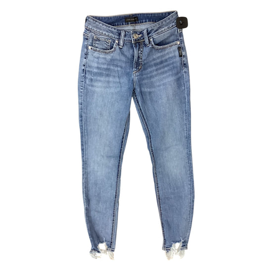 Jeans Straight By Silver In Blue Denim, Size:4