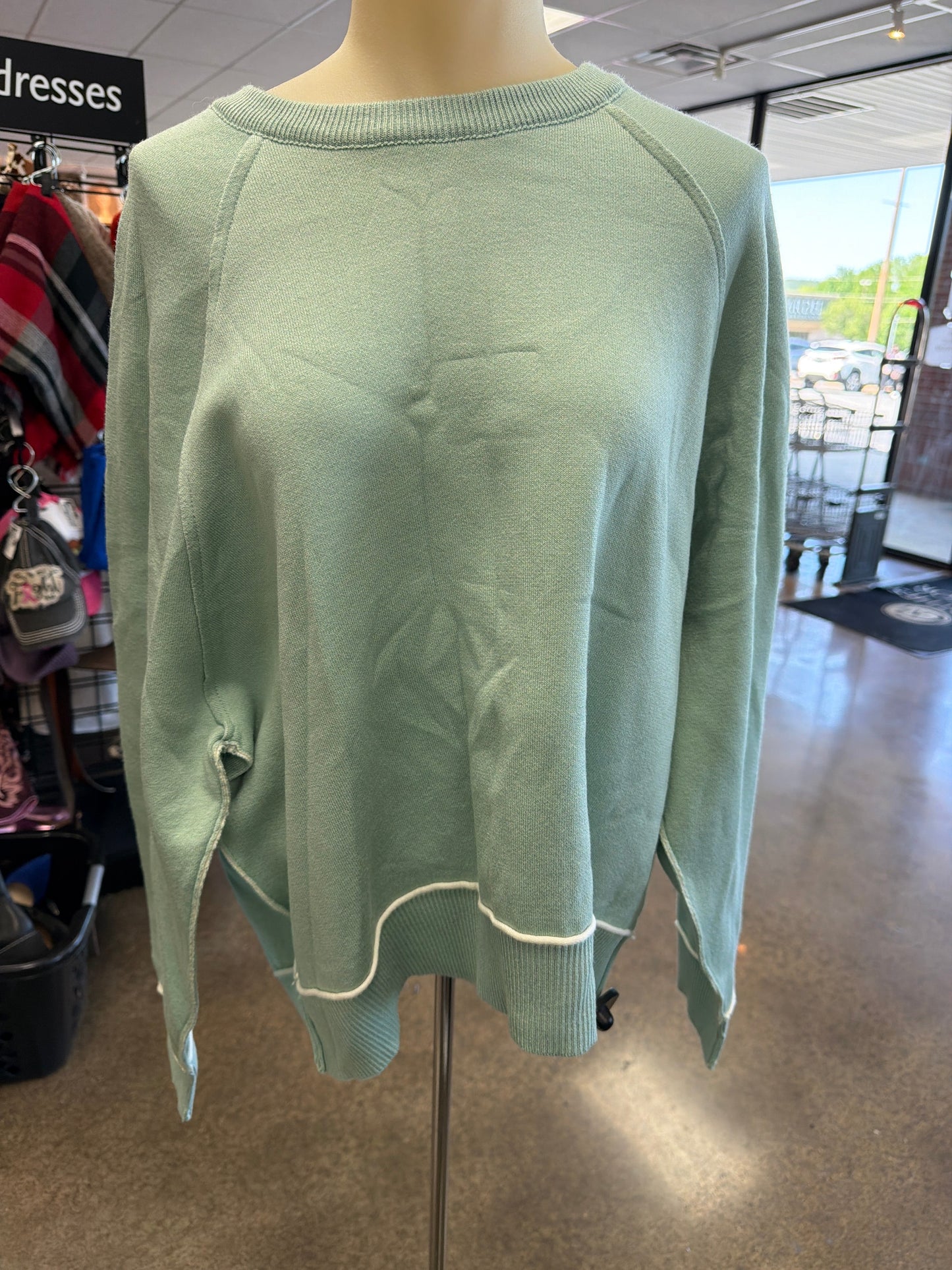 Sweater By Pilcro In Green, Size:M