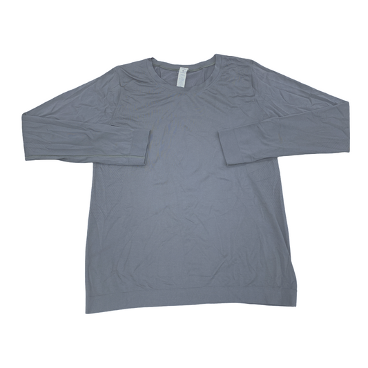 Athletic Top Ls Crewneck By Lululemon In Grey, Size:6