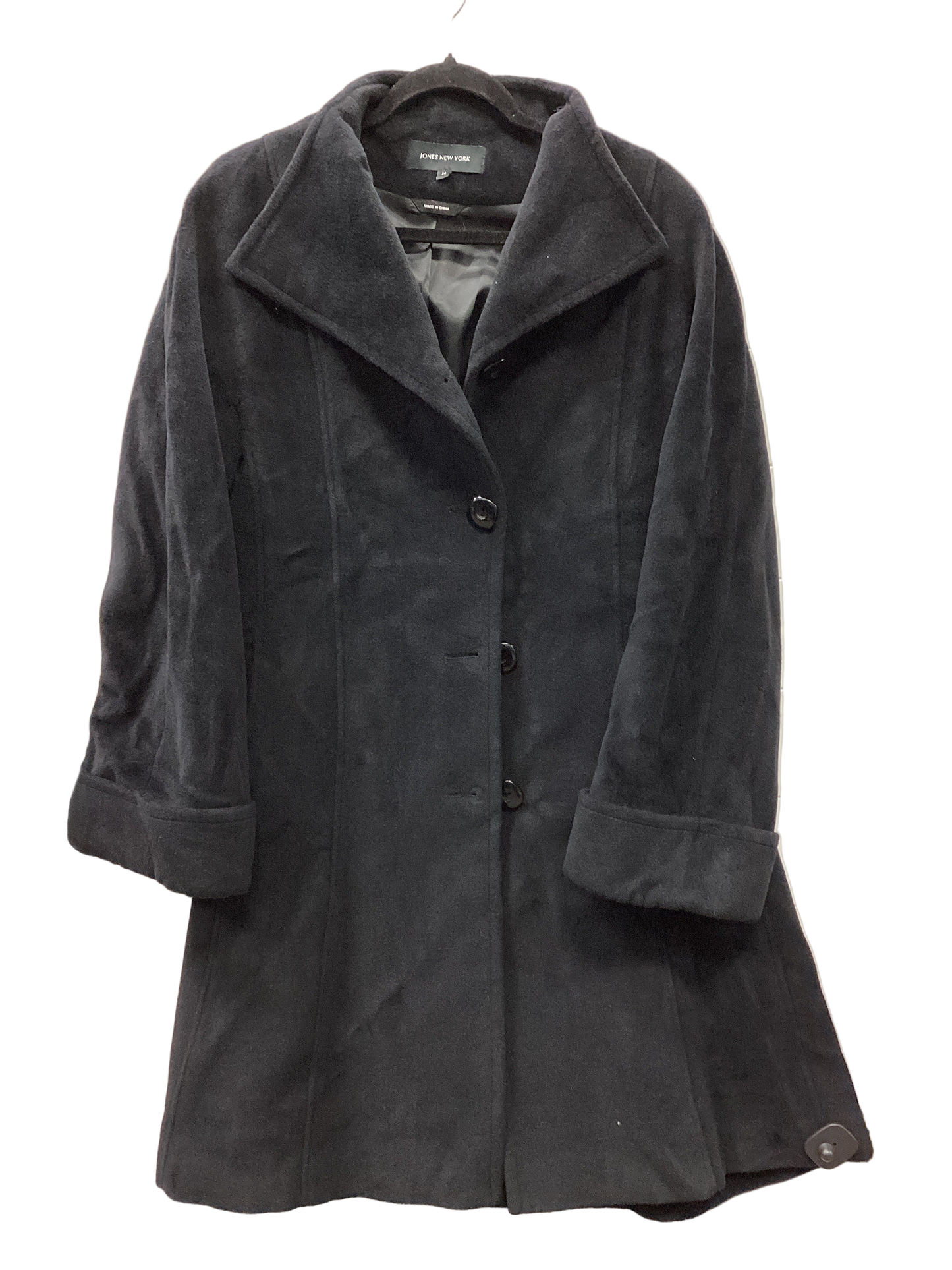 Coat Trench Coat By Jones New York In Black, Size:Xl
