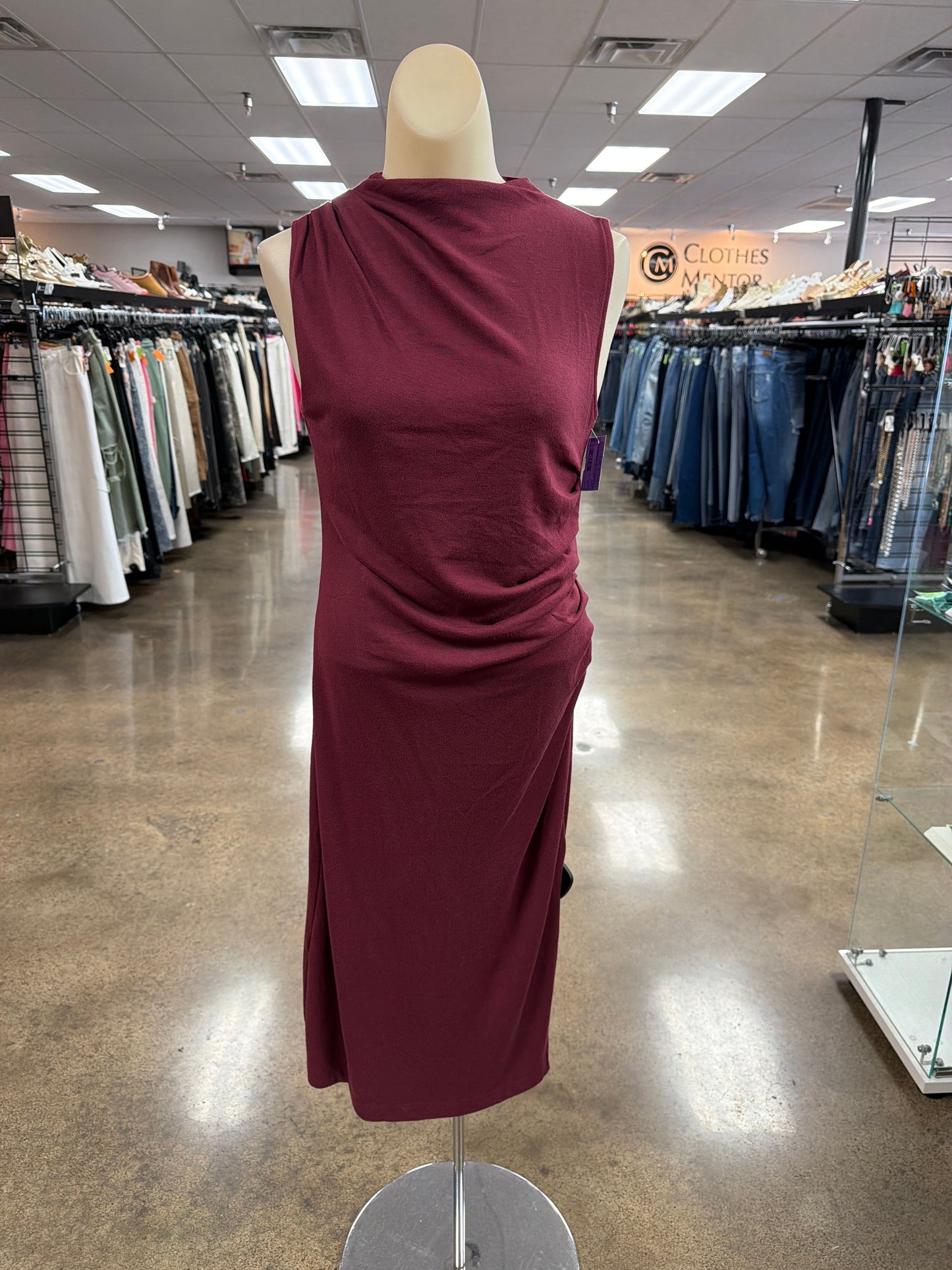Dress Casual Maxi By Banana Republic In Maroon, Size:S
