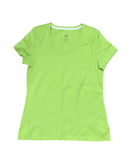 Top Ss Basic By Isaac Mizrahi In Green, Size:Xs