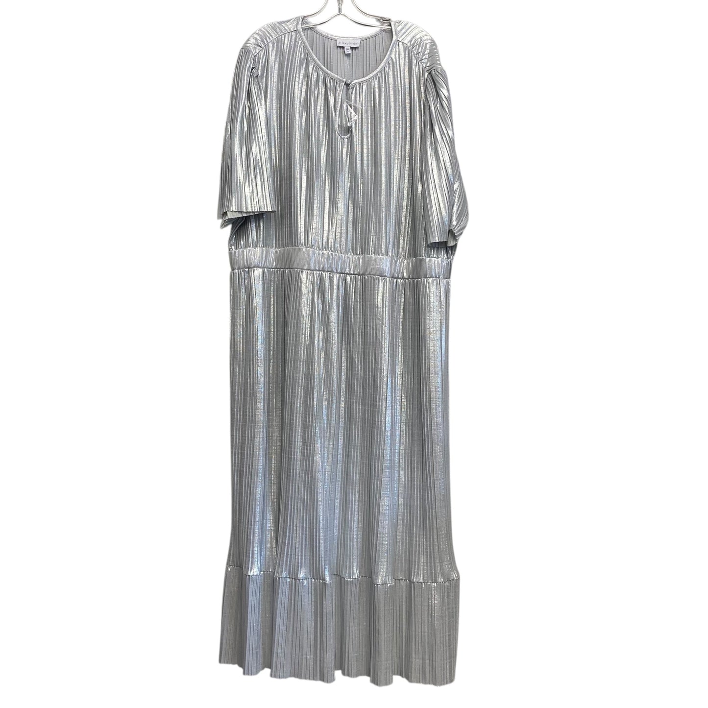 Dress Party Midi By Stacy London In Silver, Size:3X