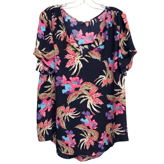 Top Ss By Daniel Rainn In Floral Print, Size:Xl