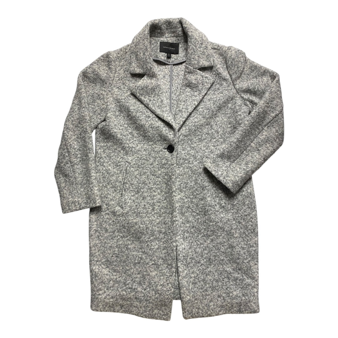 Coat Wool By Banana Republic In Grey, Size:M