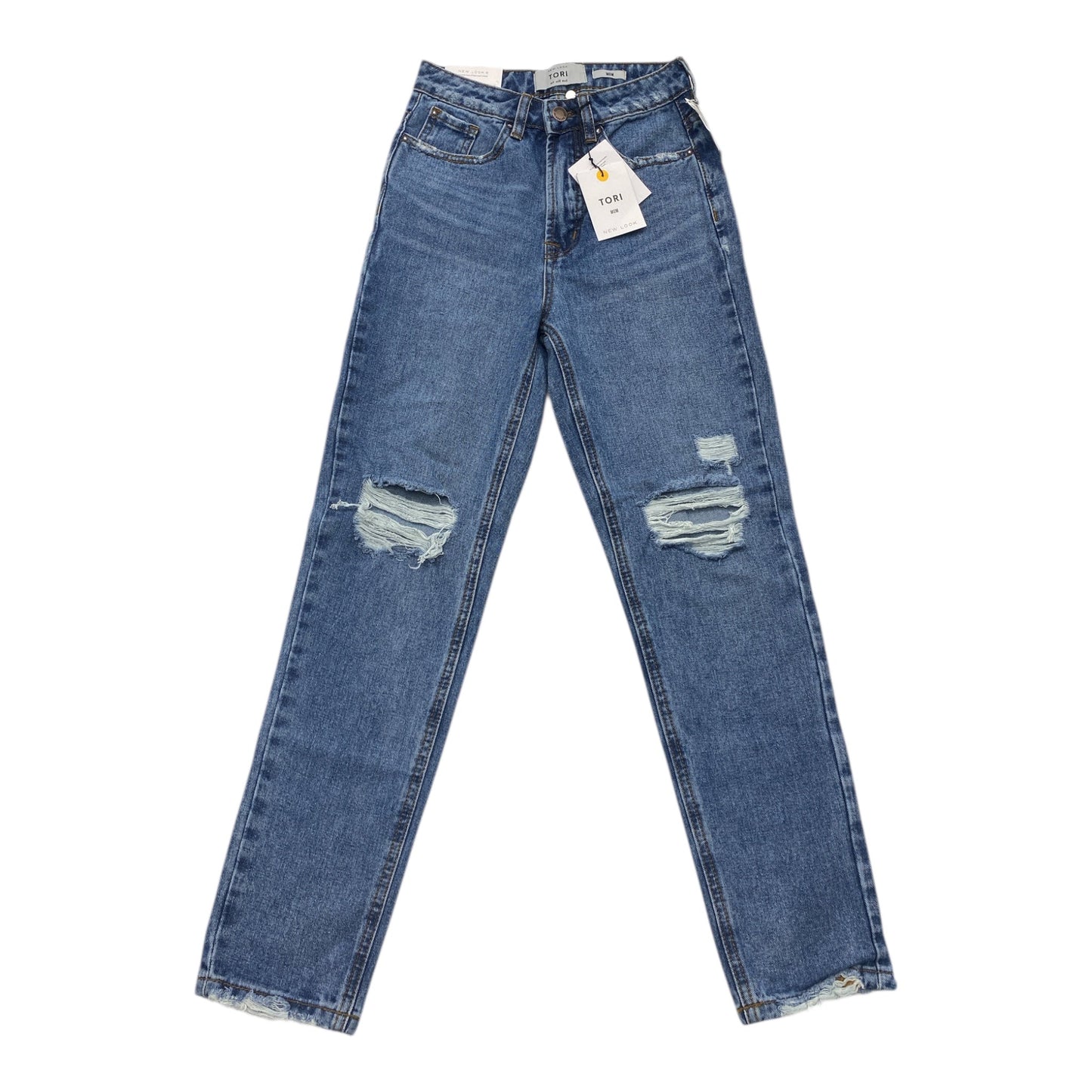 Jeans Straight By New Look In Blue Denim, Size:0