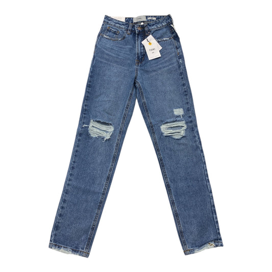 Jeans Straight By New Look In Blue Denim, Size:0