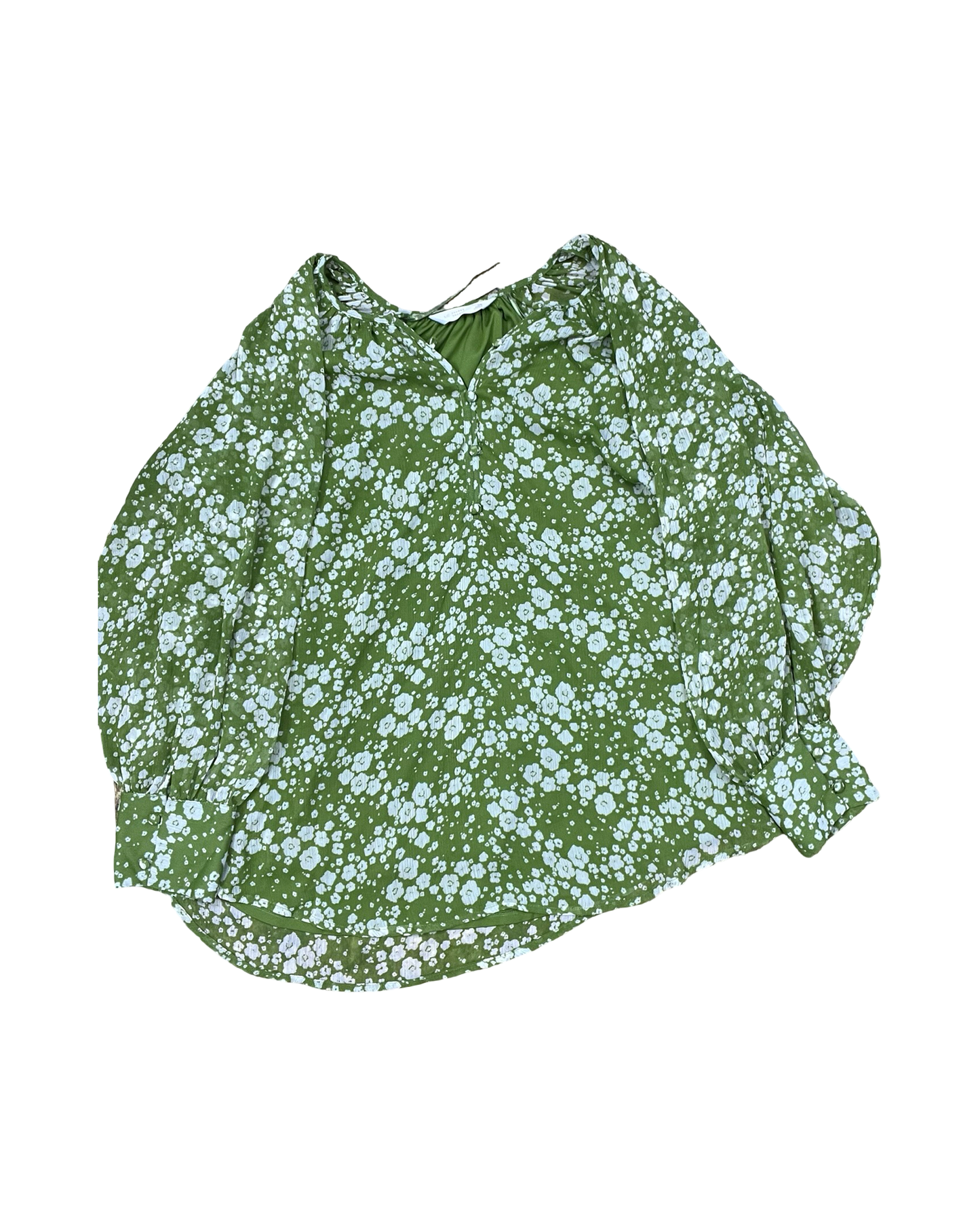 Top Ls By Lc Lauren Conrad In Green & White, Size:Xl