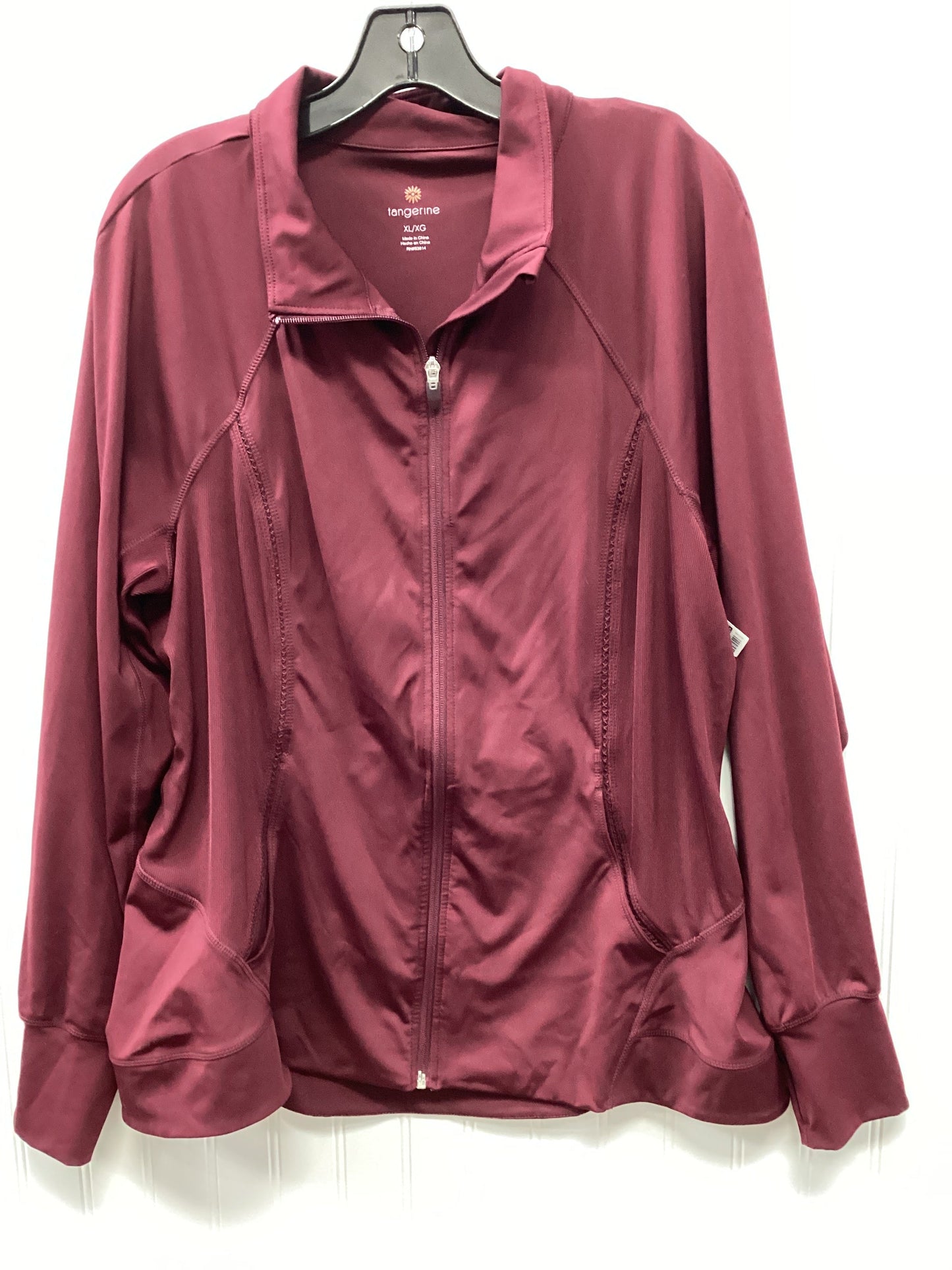 Athletic Jacket By Tangerine In Red, Size:1X