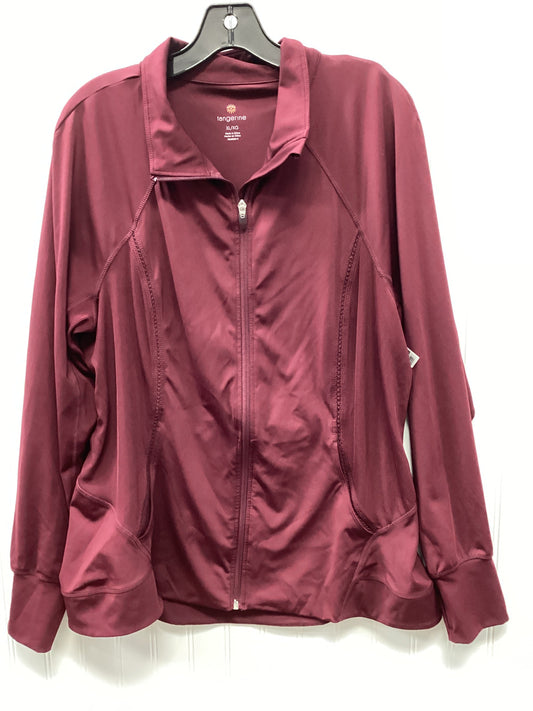 Athletic Jacket By Tangerine In Red, Size:1X