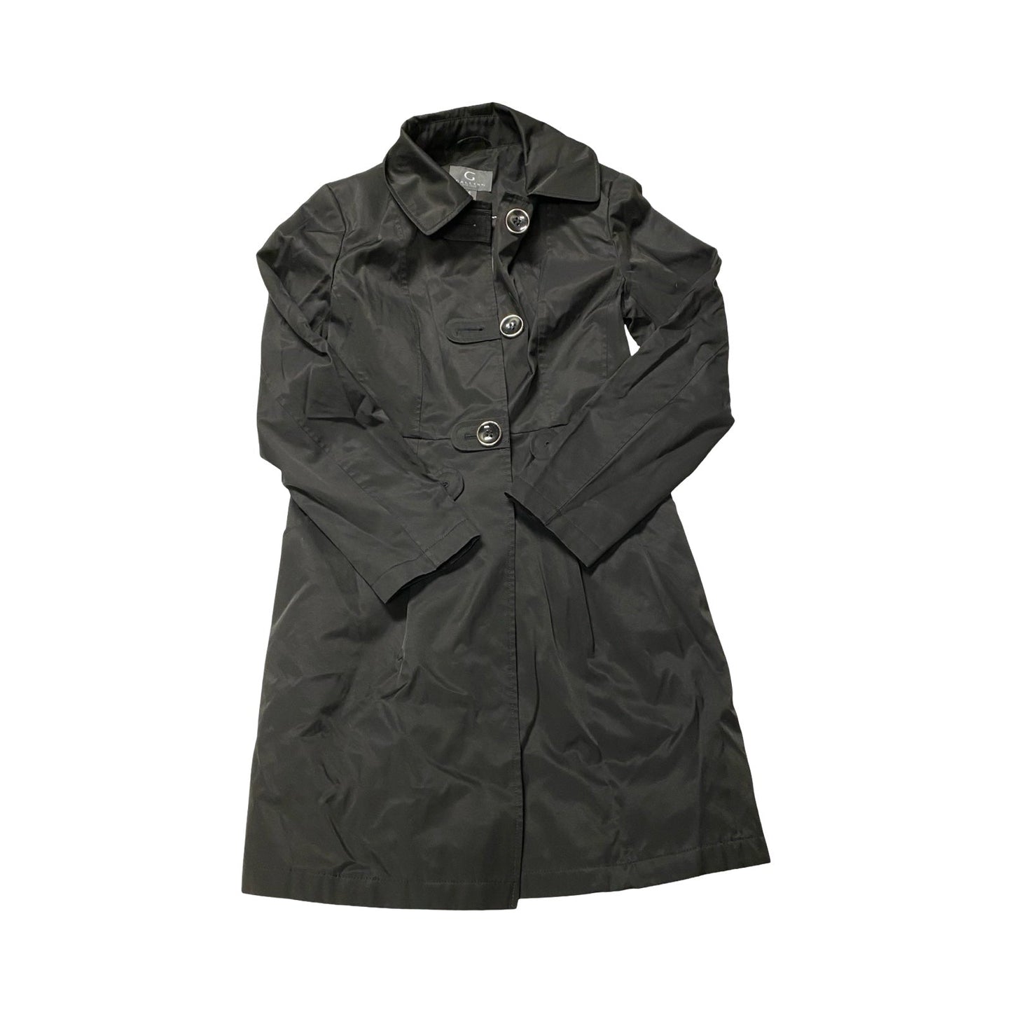 Coat Trench Coat By Gallery In Black, Size:S