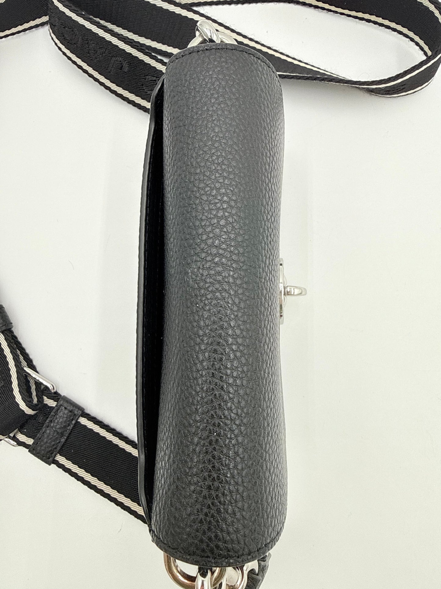 Crossbody Luxury Designer By Marc Jacobs In Black & Silver, Size:Small