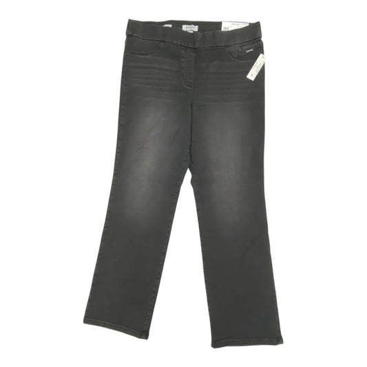 Jeans Straight By Nine West In Black Denim, Size:16