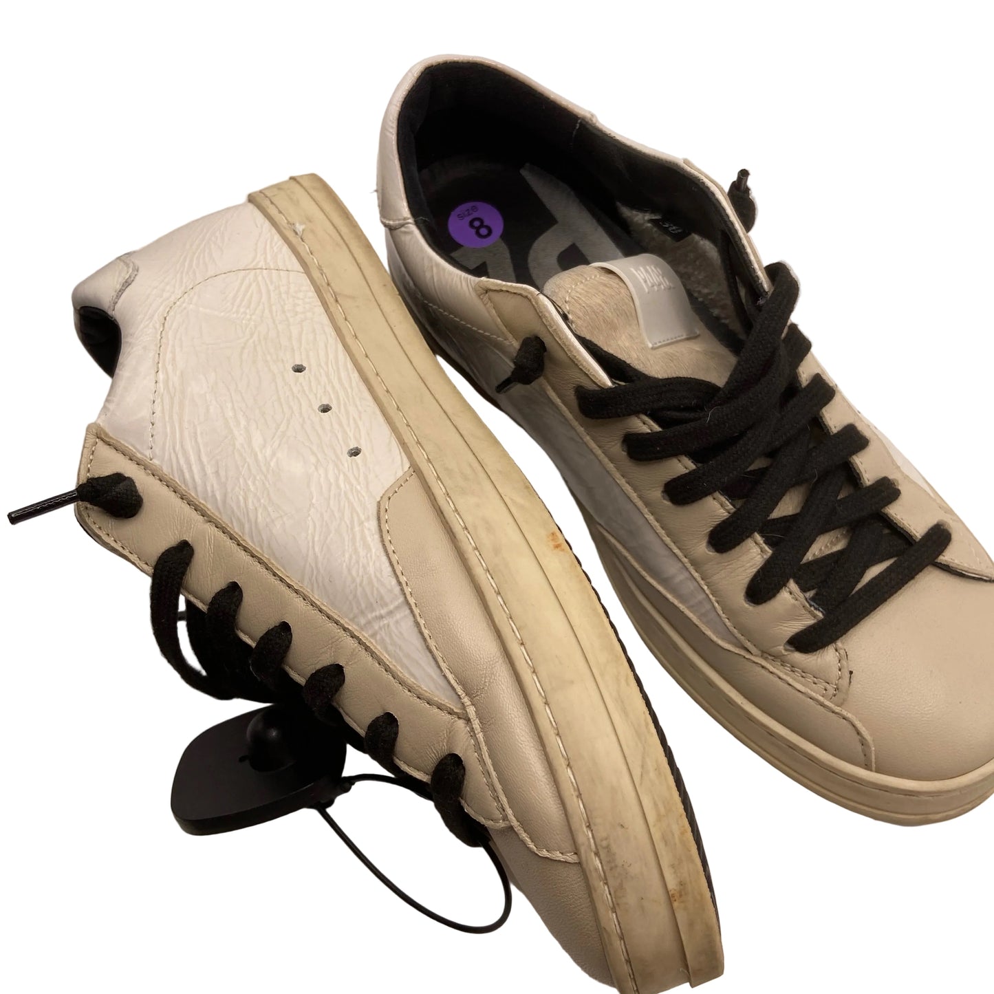 Shoes Sneakers By P448 In Cream & Tan, Size: 8