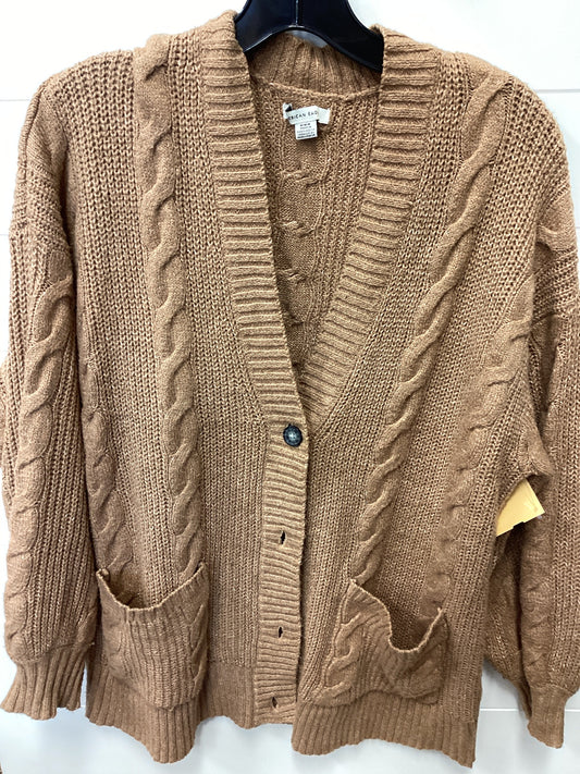 Sweater Cardigan By American Eagle In Tan, Size:M