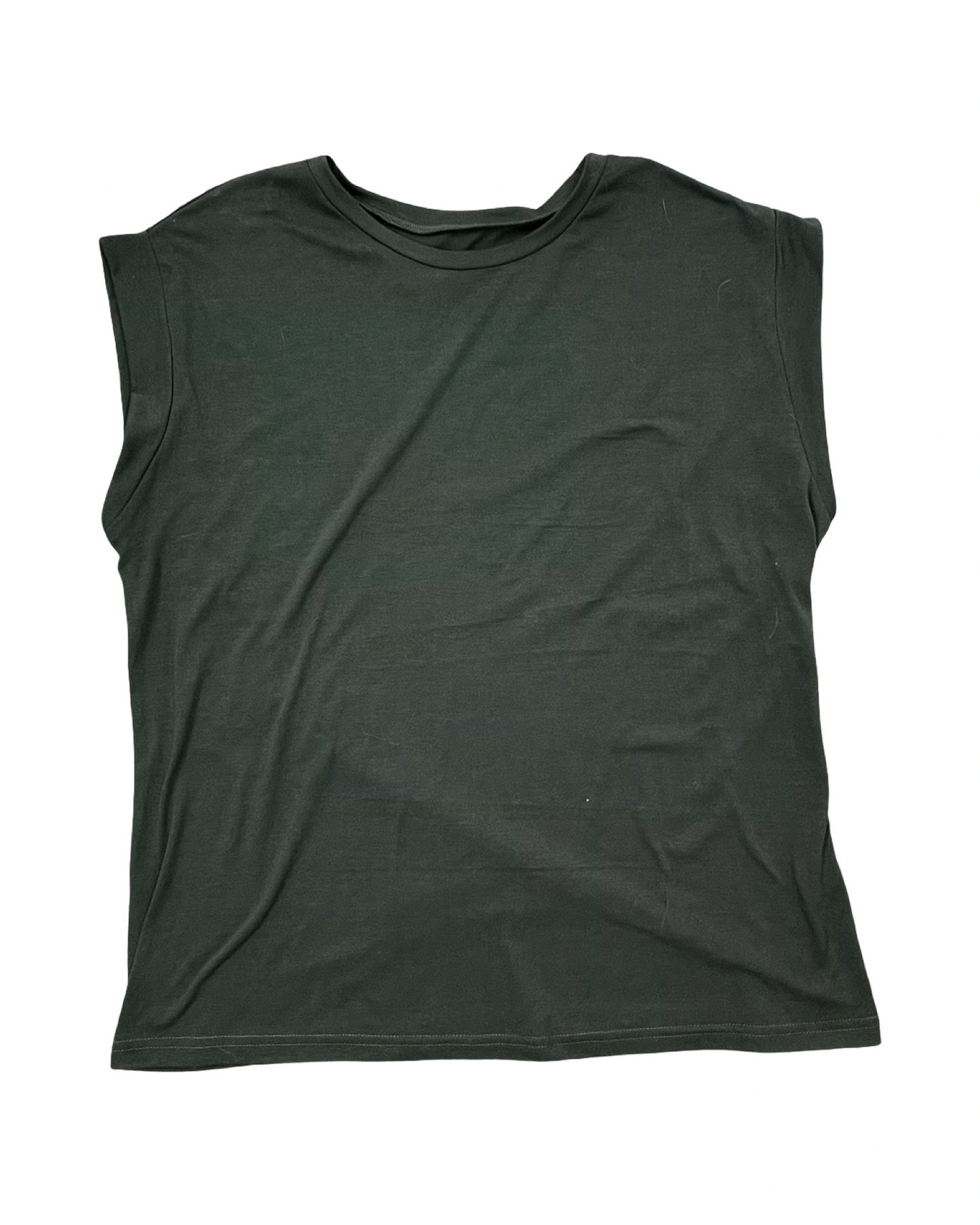Top Sleeveless Basic By Shein In Green, Size:L